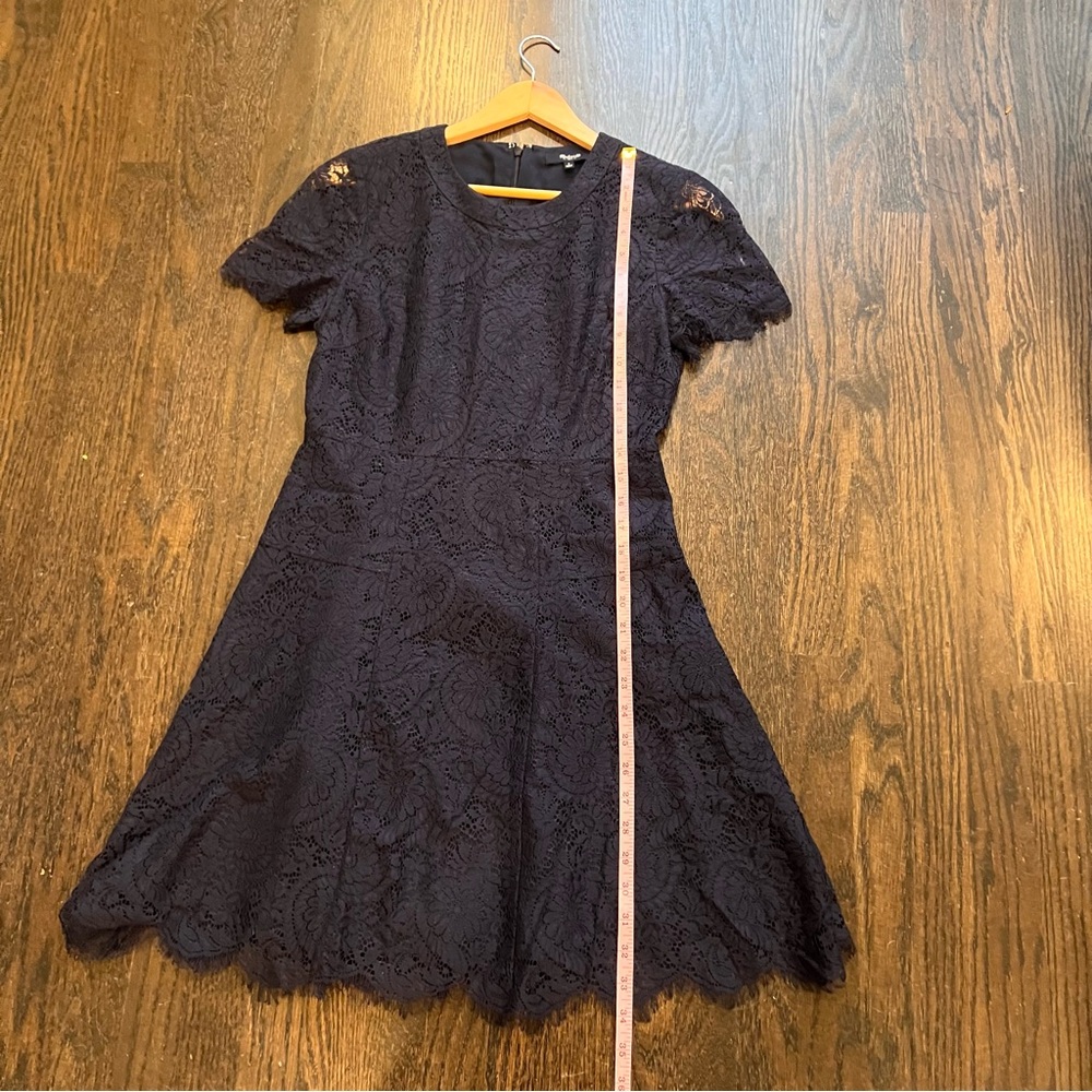Madewell Navy Dress with Lace Detail - Picture 6 of 10
